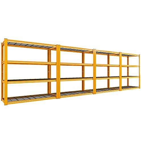 40" W Yellow Garage Shelving with Double (40" W X 19.7" D X 59.9" H)