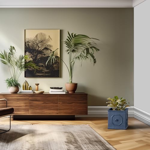 Dusty Blue Concrete Planter 10.2" W