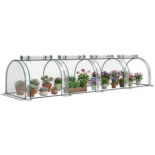 13' x 3' x 2.5' Mini Greenhouse Portable Tunnel Green House Clear (13' x 3' x 2.5' / Clear)
