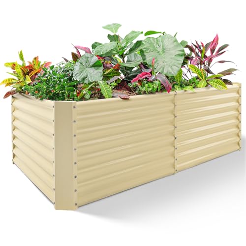 8×4×2ft Galvanized Raised Garden Bed