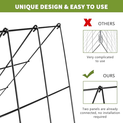 Cucumber Trellis 2 Pack (Steel Black / 39.4" H)