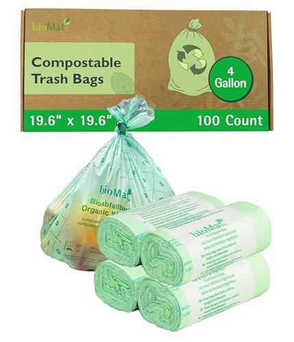 4 Gallon Compostable Food Scrap Bags (25 Count (Pack of 4) / 4 Gallon)