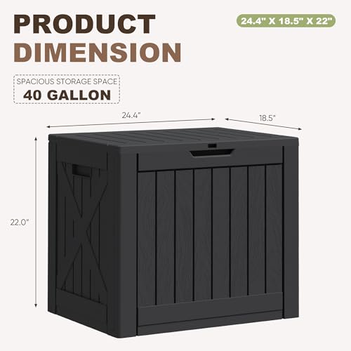 40 Gallon Resin Deck Box (Black / 40 Gallon)