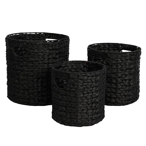 Avery 3 Piece Cylinder Nesting Baskets 13" (Black)