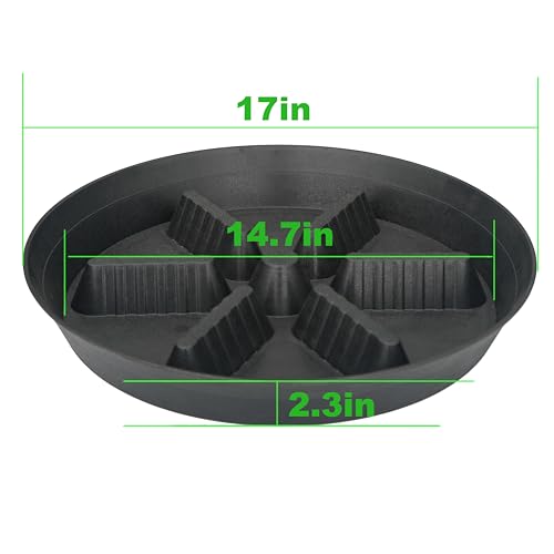 4 Pack Plant Saucer 17 inch 2 Pack (17"-4 Pack / Black)