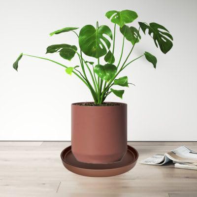 4 Pack Ceramic Plant Saucer Pot Tray 4 Inch ((4.5"/4.1")-4pack / Brown)