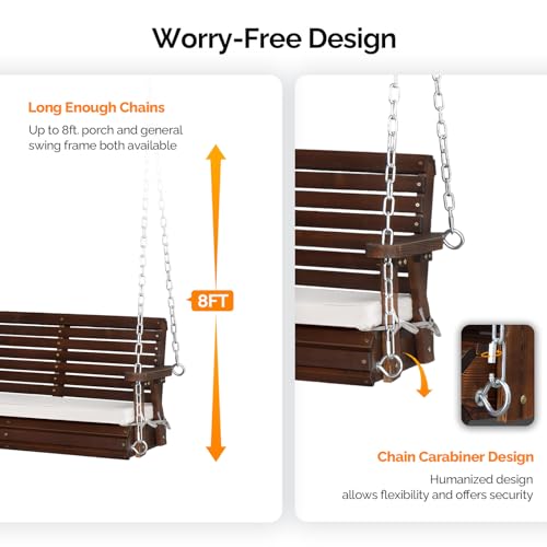 5 FT Heavy Duty Porch Swing with Cushion