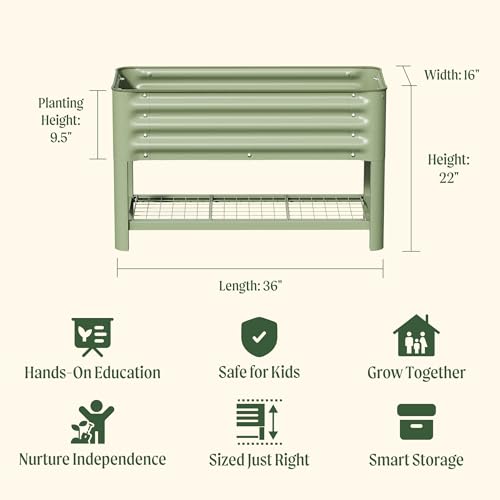 Elevated Raised Garden Bed for Kids Toddler