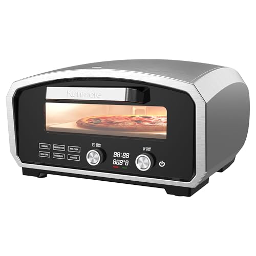 Kenmore Outdoor Indoor Electric Pizza Oven (Black & Silver)