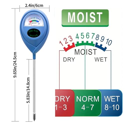 2 Pcs Green Soil Moisture Meter (BLUE+BLUE)