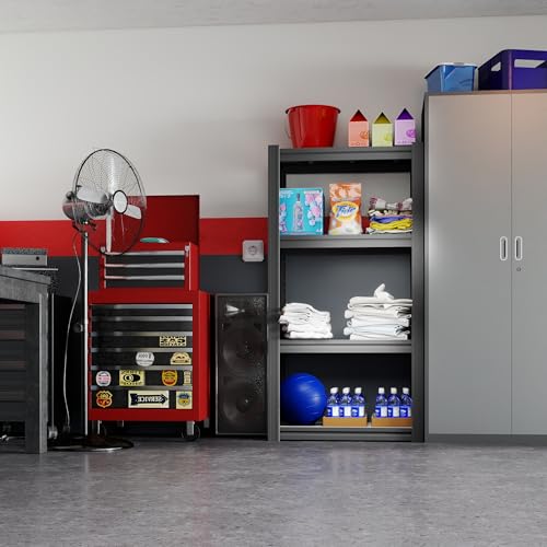 4 Tier Metal Storage Shelving Unit (4T 31.5" W x 15.8" D x 63" H)