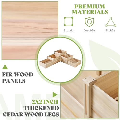 3 Tier Raised Garden Bed (7.7 x 7.5 x 2.36 FT)