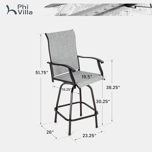 Outdoor Swivel Bar Stools Set of 6 (6 Count)
