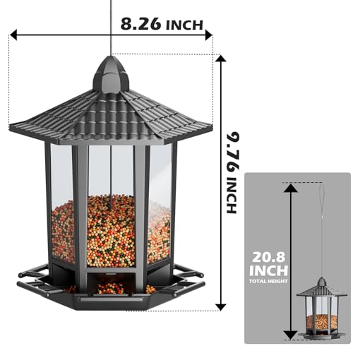 2 Pack Bird Feeders for Outdoor Hanging (2 Count)