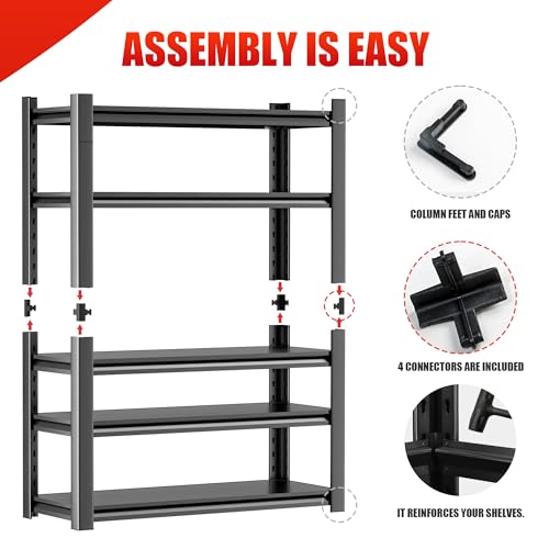 Garage Shelving Storage Rack (16"D x40"W x78"H)