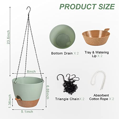 Hanging Planters for Indoor Outdoor Plants (2 Count)