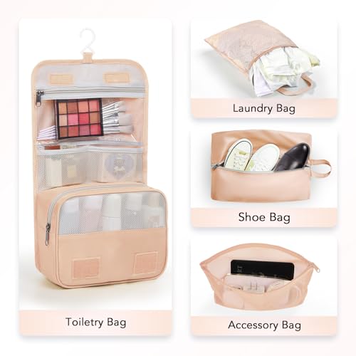 10 Set Compression Packing Cubes for Travel Essentials (Gold)