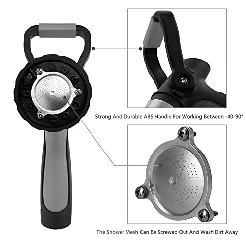 Garden Hose Nozzle with Quick Connect Set (Black Grey-Set)