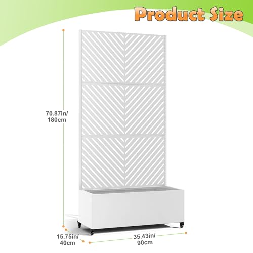 Metal Raised Garden Bed (White-parallel / 71" x 35" x 16")