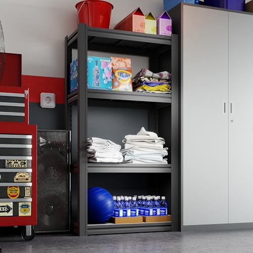 4 Tier Metal Storage Shelving Unit (4T 31.5" W x 15.8" D x 63" H)