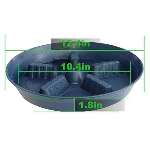 4 Pack Plant Saucer 12 inch (12"-4 Pack / Blue)