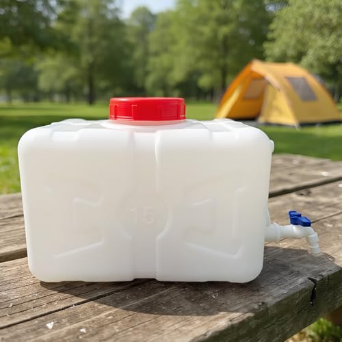Large Capacity Water Tank with Faucet for Household and Outdoor Use (512 Ounces)