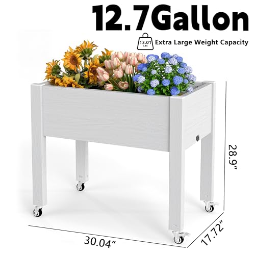 Raised Garden Bed with Legs (Ashen / 30.04*17.72*28.9)