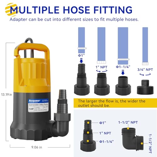 1HP Sump Pump (Orange)