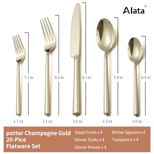 Potter Champagne Gold 20 (Champagne Gold / 20 pieces for 4)