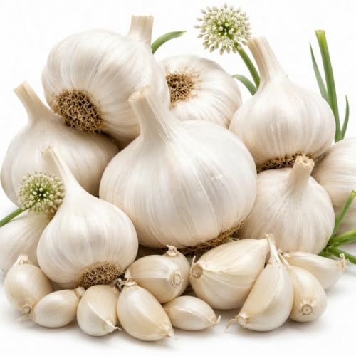 1 LB White Hardneck Garlic Bulbs for Planting in Fall (White Garlic)