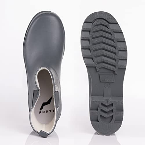 Women's Waterproof Ankle Rain Boots (10 / Matte Charcoal)