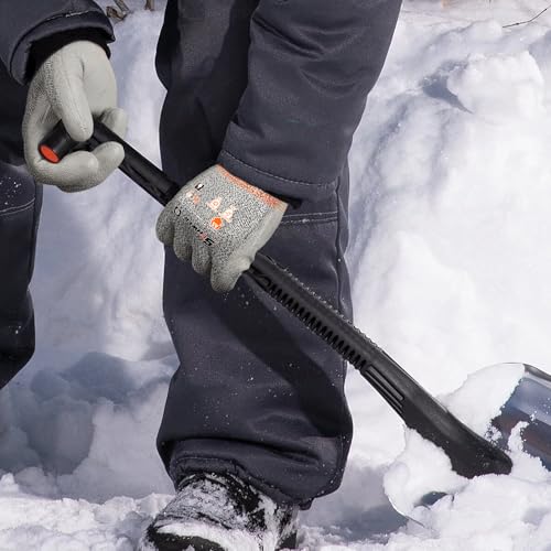 12 Pairs Winter ANSI A5 Cut Gloves (Winter Grey A6 / X-Large)