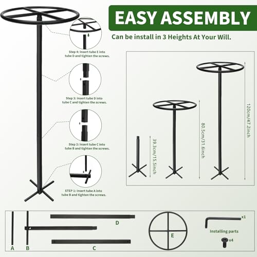 2 Pcs Heavy Duty Dragon Fruit Trellis (2 Pcs Round)
