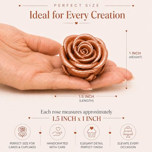 Metallic Edible Copper Roses (Copper)