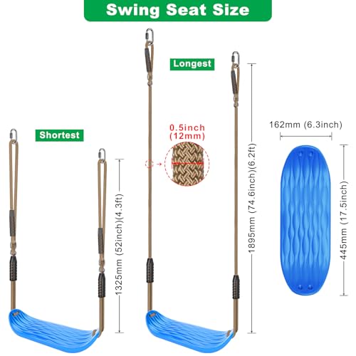 Blue Heavy Duty Swing Seat Non (Blue U-shape Swing (2 Pack))