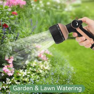 Garden Hose Nozzle Heavy Duty (Rose Gold+Black)