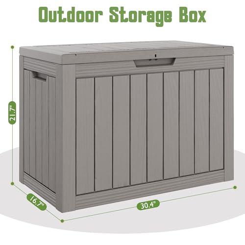 Outdoor Storage Box (Grey / 55 Gallon)
