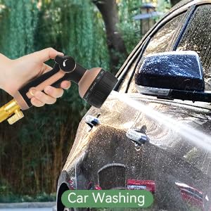 Garden Hose Nozzle Heavy Duty (Rose Gold+Black)