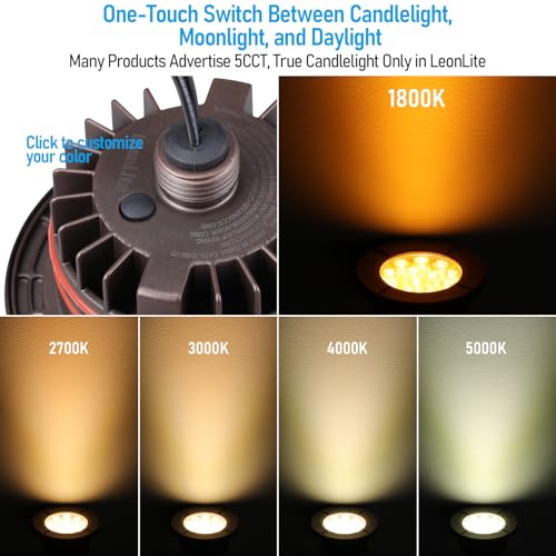 6 Pack Dia. 4 Inch 5CCT Well Lights Flat Top Oil Rubbed Bronze (Oil-Rubbed Bronze)