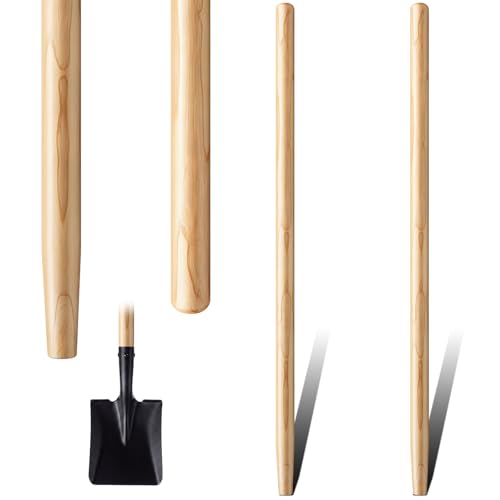 2 Pcs 48" Wooden Shovel Handle Replacement 1.5" Dia (48 Inch)