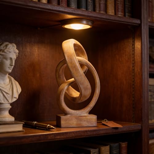 Modern Abstract Knot Sculpture (Wood Color)