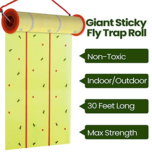 5 Pcs Giant Flypaper Fly Traps (Yellow)