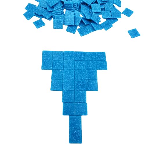 3 4 inch Quartz Glass Mosaic Tiles for Crafts (Blue)