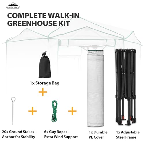 6.6x6.6 Easy Setup Pop Up Greenhouse (Clear/White / 6.6x6.6)