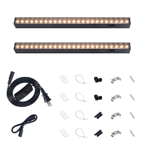 T5 Grow Lights (Yellow / 1FT-Black Cover-2P)