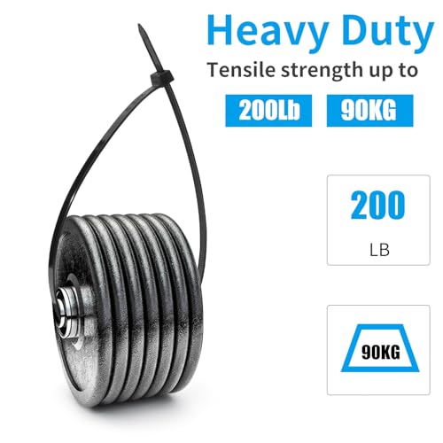 16 Inch Black Large Zip Ties Heavy Duty 100 PCS (100 Count)