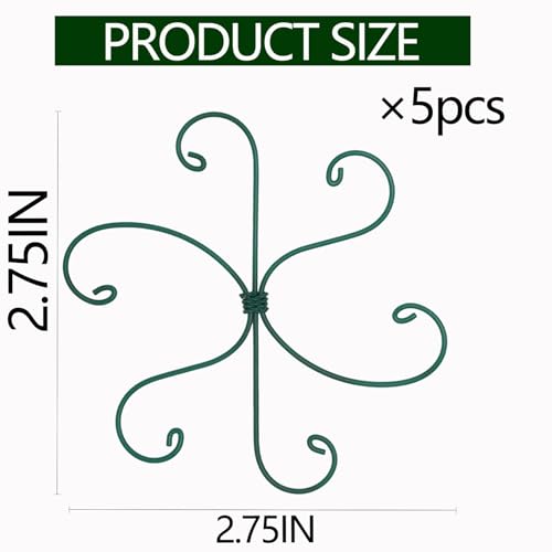5PCS 2.75IN Monstera Plant Stem Support (Green / 2.75IN*2.75IN)