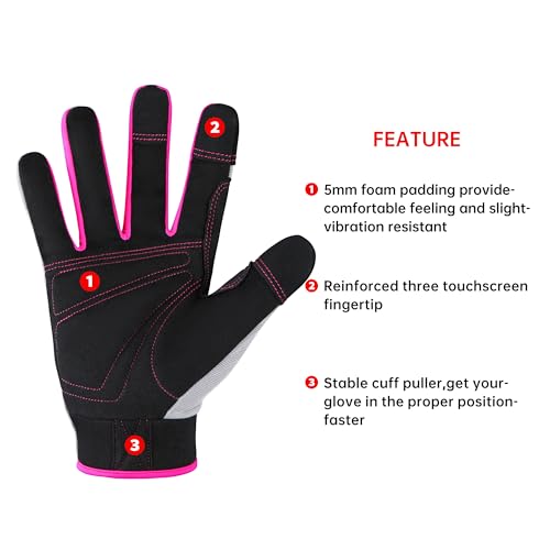 Flex Grip Mechanic 1 Pair Pack Work Gloves for Women Pink XS (Pink / X-Small)