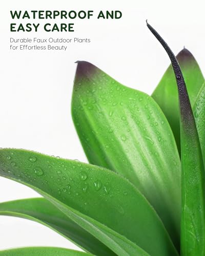 13.8 Inch Artificial Agave Plants (Green*2 / 14 Inches)