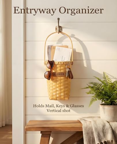 Woven Hanging Basket for Wall Door (Cone-Shaped)